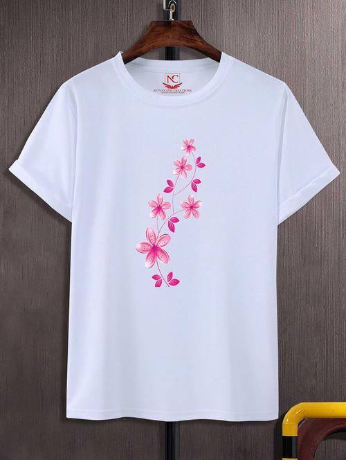 unisex white polyester graphic print t-shirt - 20856582 -  Standard Image - 0