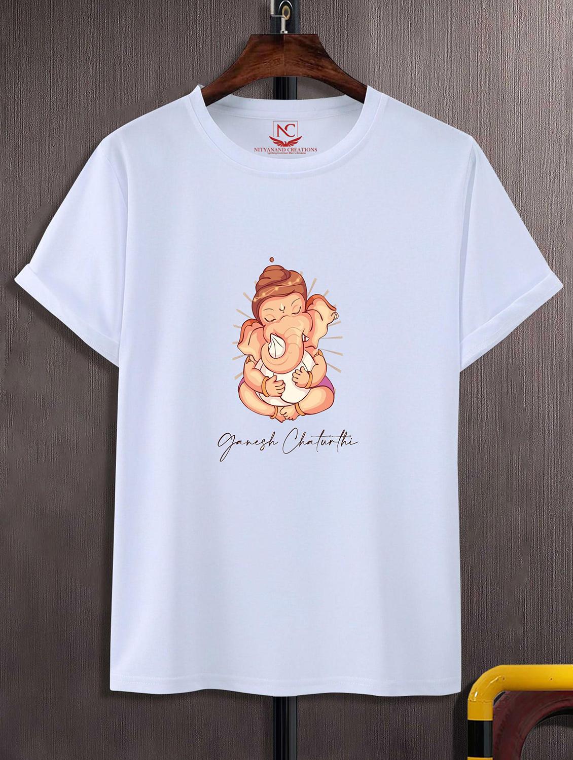 unisex white graphic printed t-shirt - 20856593 - Zoom Image - 0