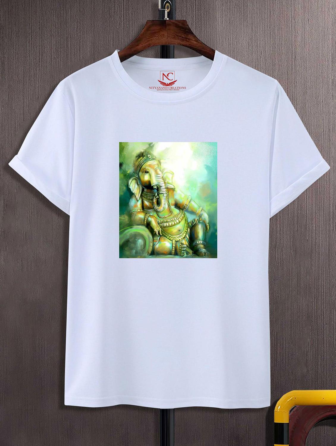 unisex white polyester graphic print t-shirt - 20856597 -  Zoom Image - 0