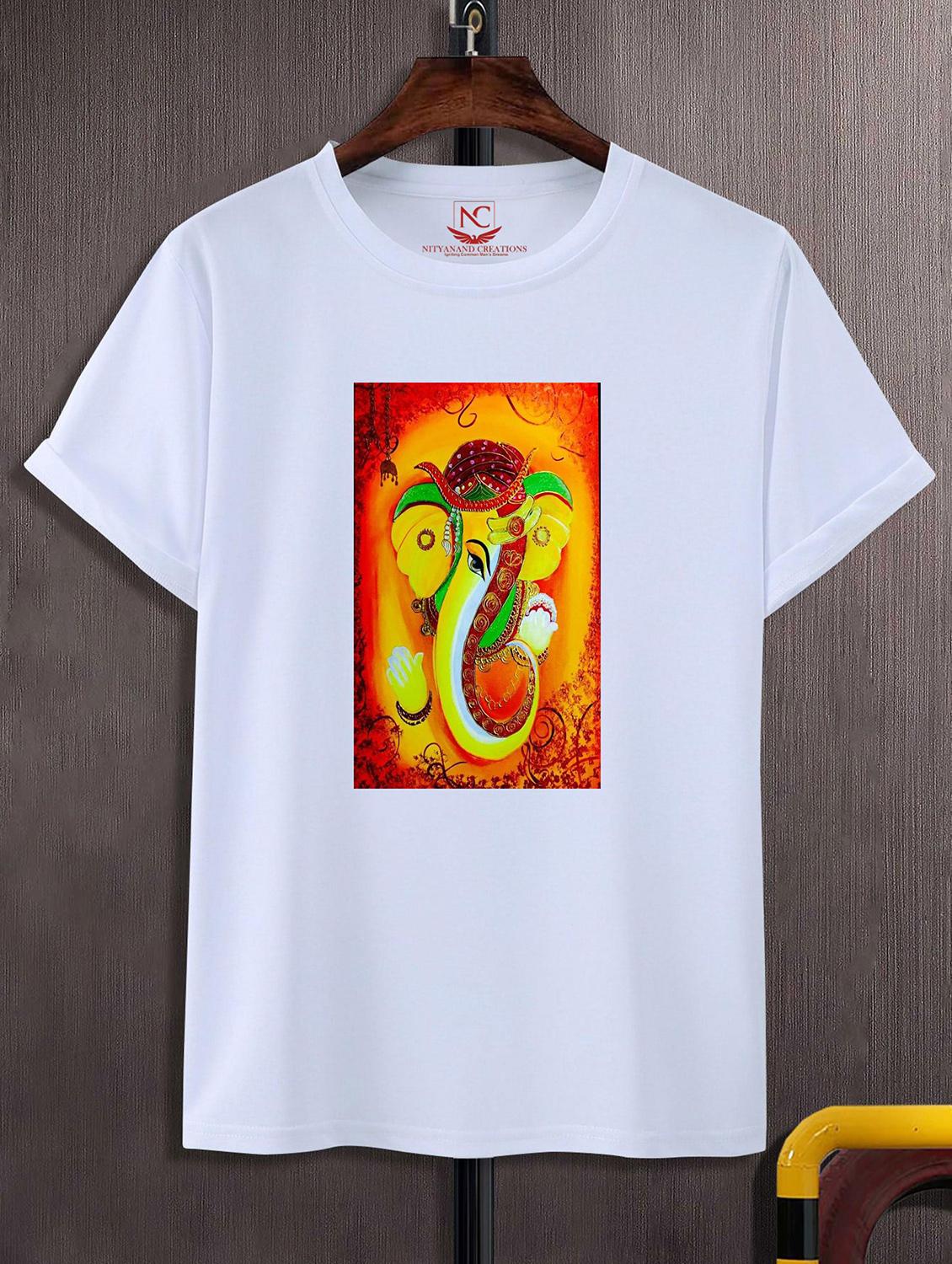 unisex white graphic printed t-shirt - 20856599 - Zoom Image - 0