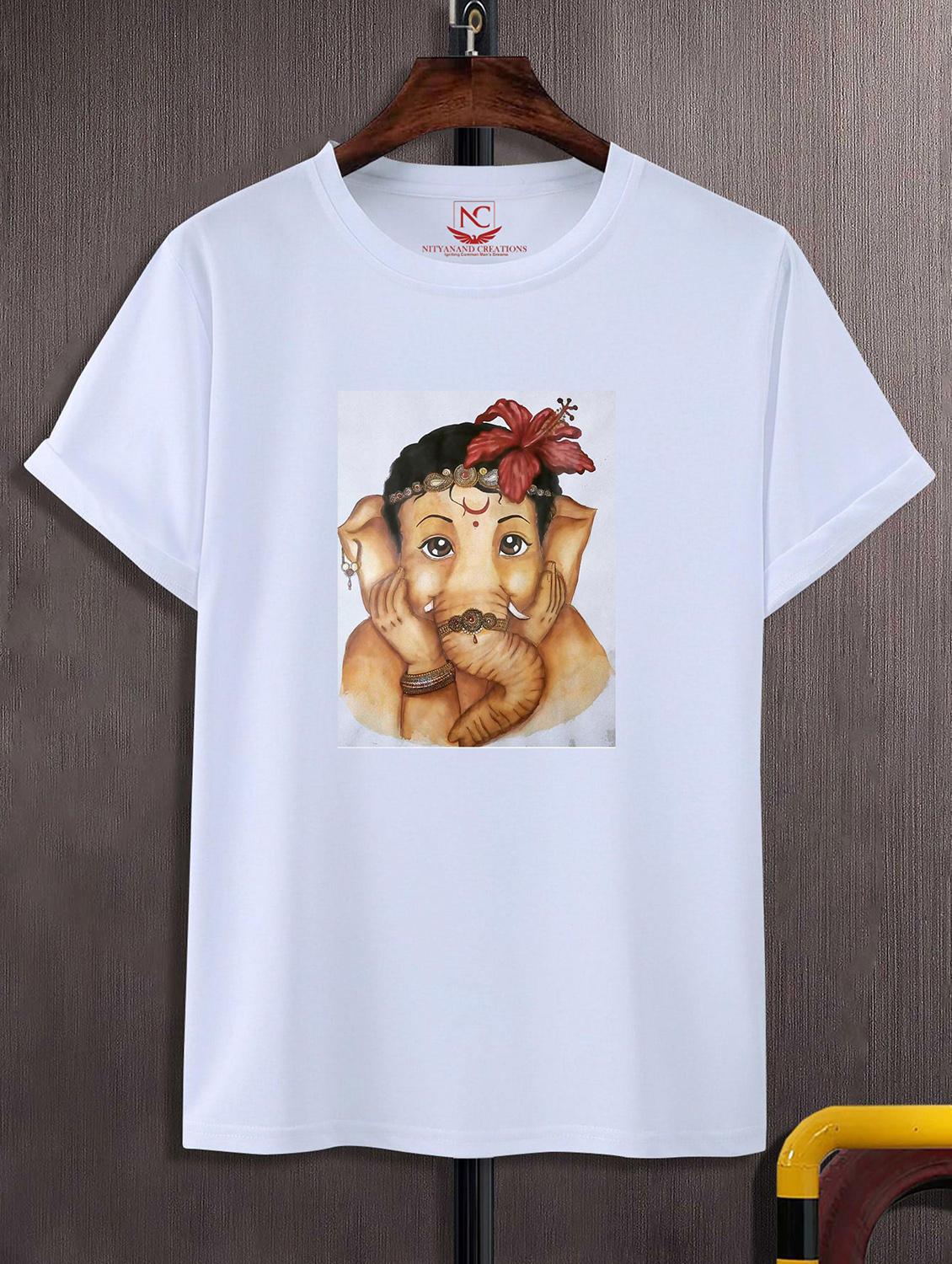 unisex white graphic printed t-shirt - 20856606 - Zoom Image - 0