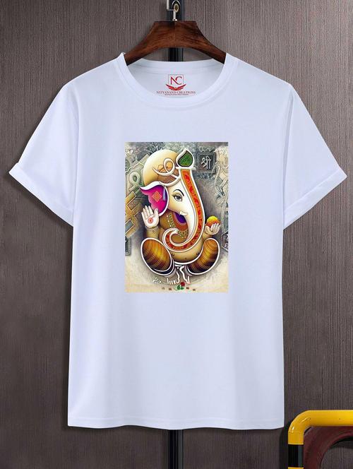 unisex white graphic printed t-shirt - 20856610 -  Standard Image - 0