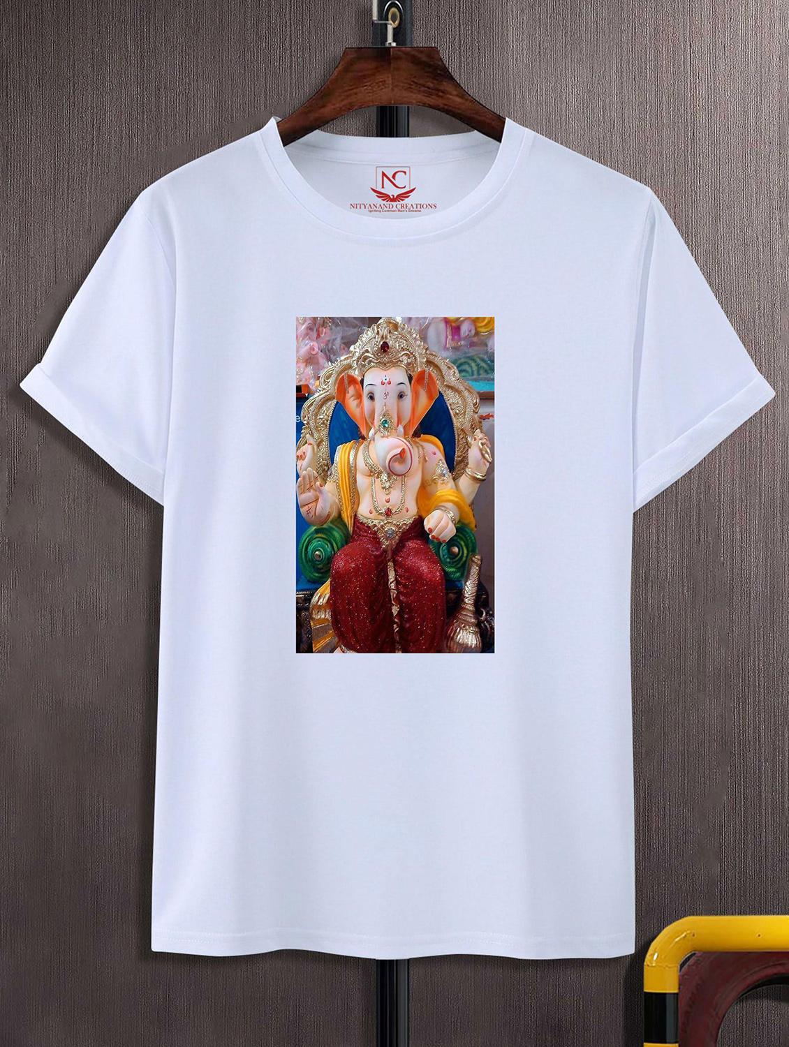 unisex white polyester graphic print t-shirt - 20856620 -  Zoom Image - 0