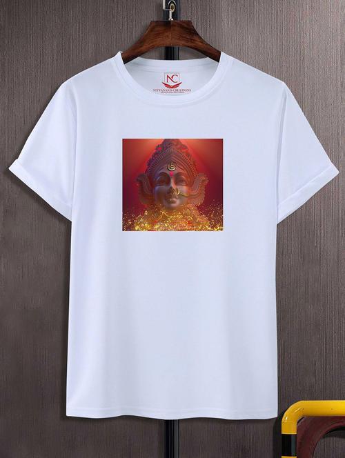 unisex white graphic printed t-shirt - 20856630 -  Standard Image - 0