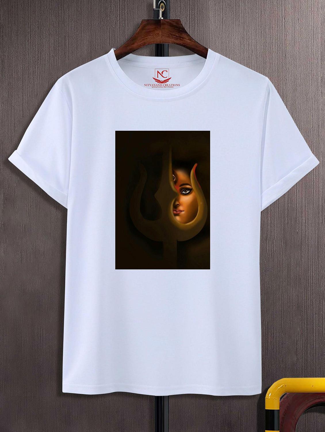 unisex white polyester graphic print t-shirt - 20856632 - Zoom Image - 0