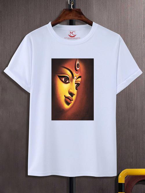 unisex white graphic printed t-shirt - 20856634 -  Standard Image - 0
