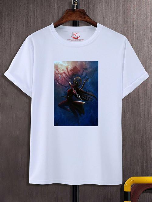 unisex white graphic printed t-shirt - 20856635 - Standard Image - 0
