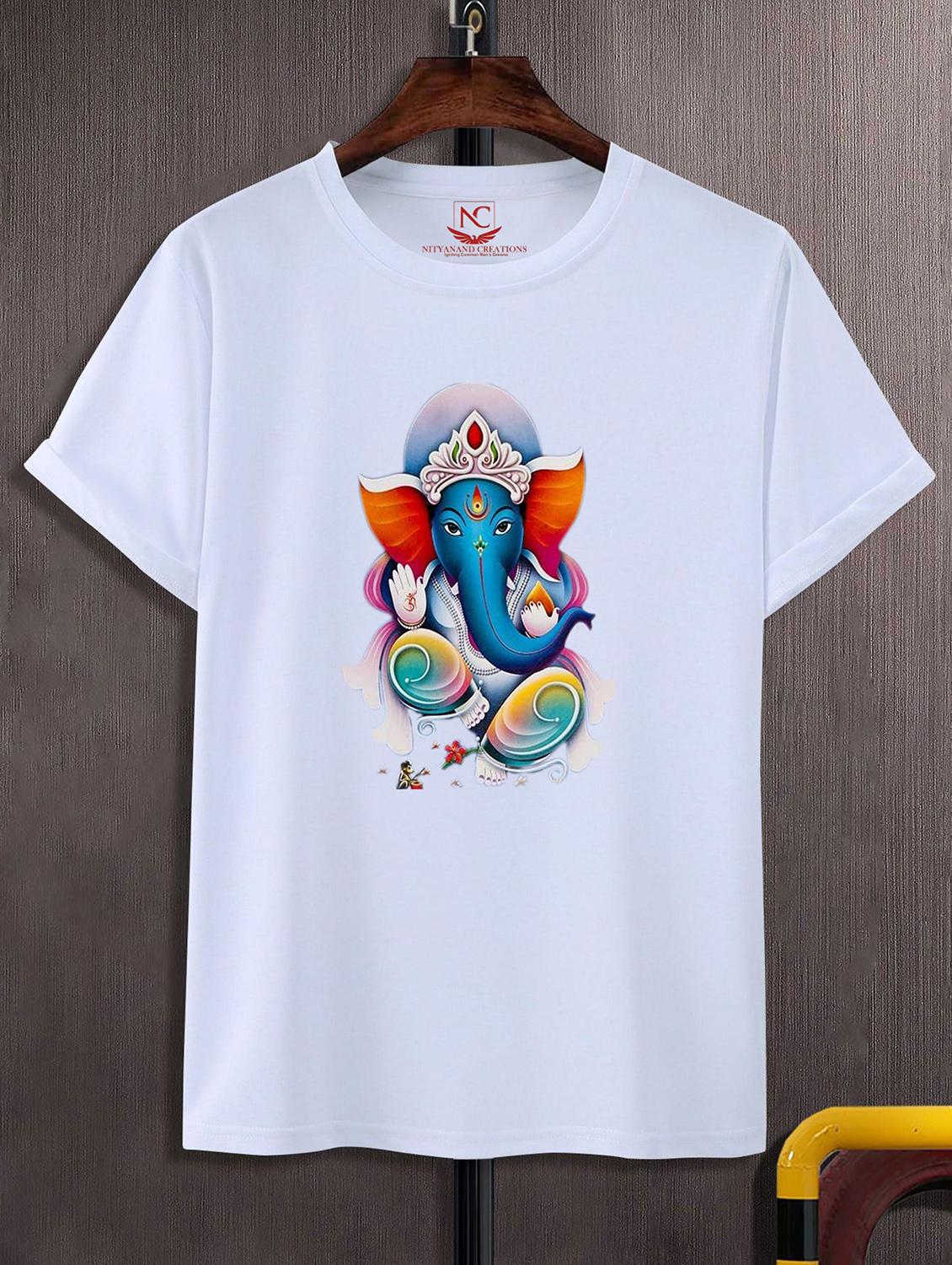 unisex white graphic printed t-shirt - 20856636 -  Zoom Image - 0