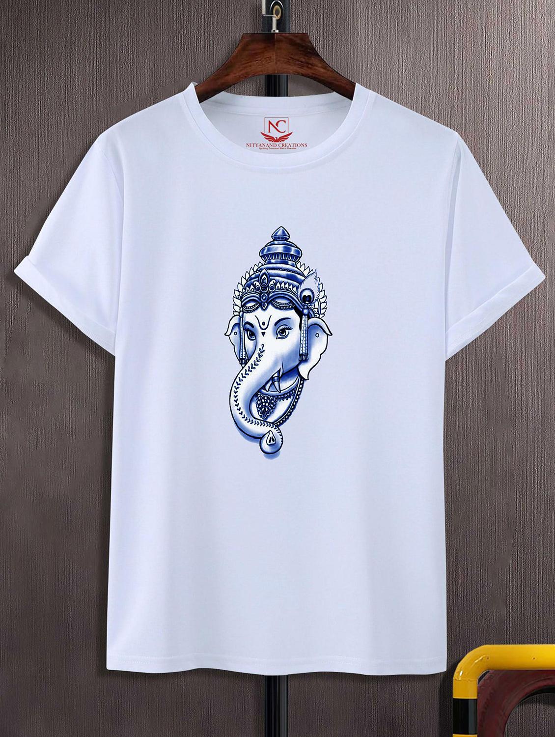 unisex white polyester graphic print t-shirt - 20856637 - Zoom Image - 0