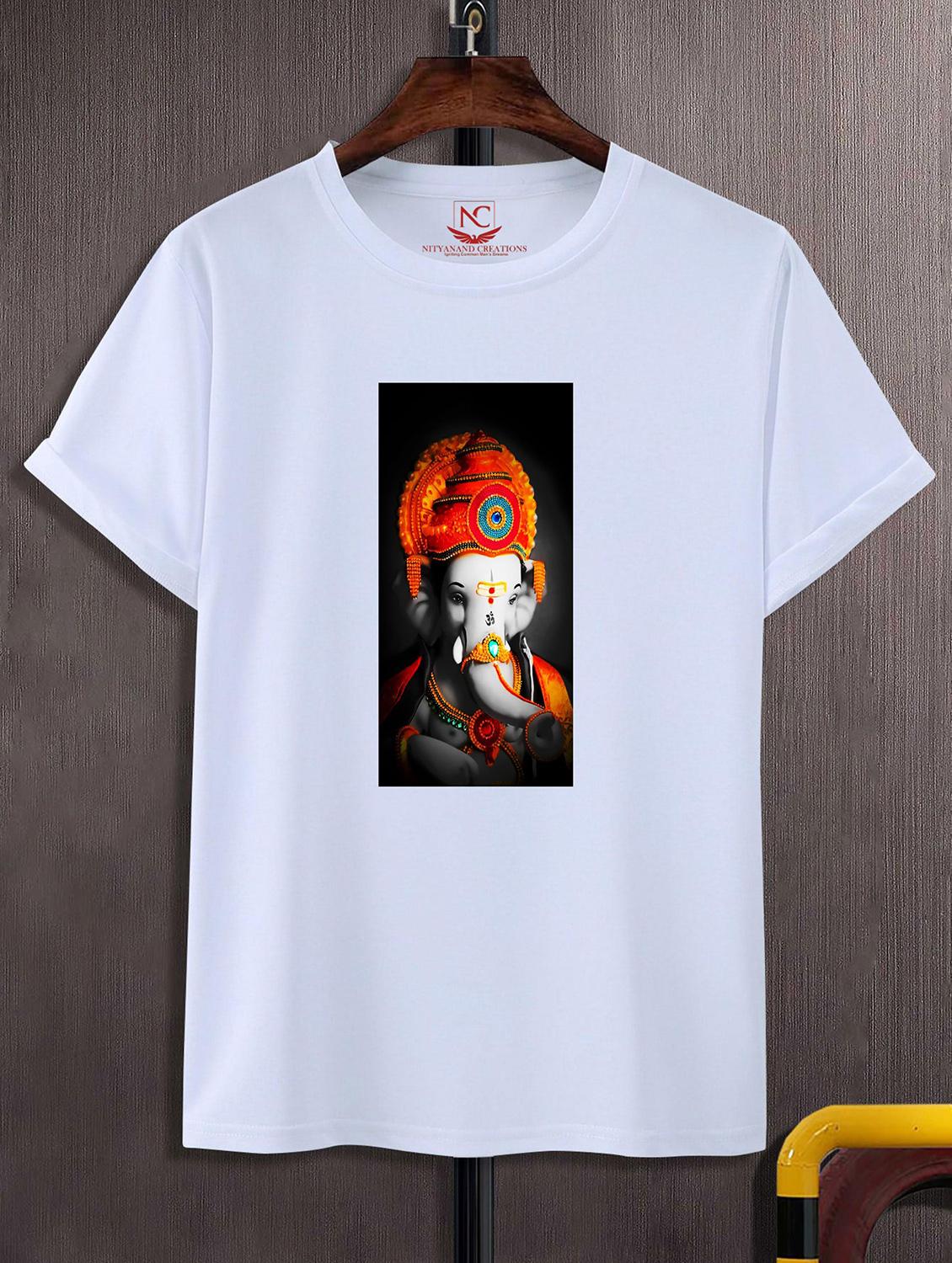 unisex white graphic printed t-shirt - 20856639 -  Zoom Image - 0
