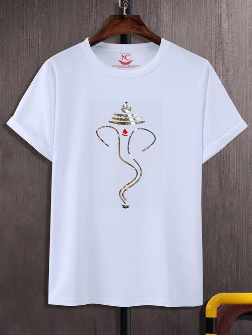 unisex white graphic printed t-shirt - 20856647 - Standard Image - 0