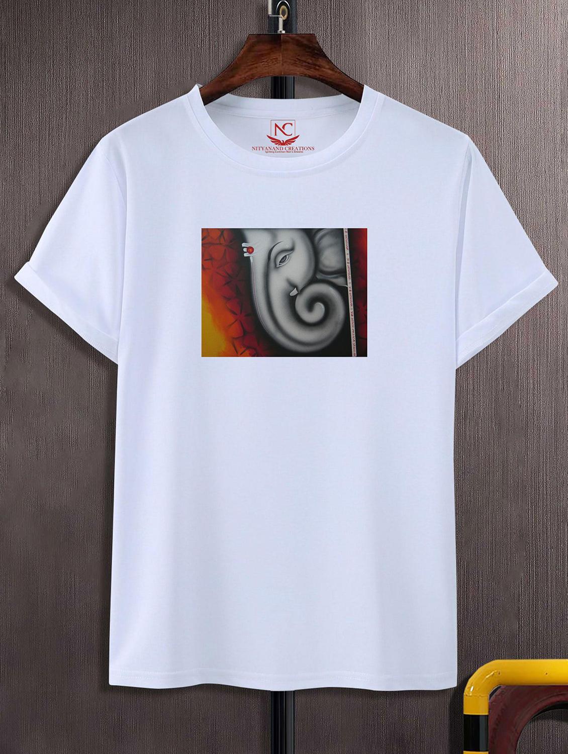unisex white graphic printed t-shirt - 20856654 -  Zoom Image - 0