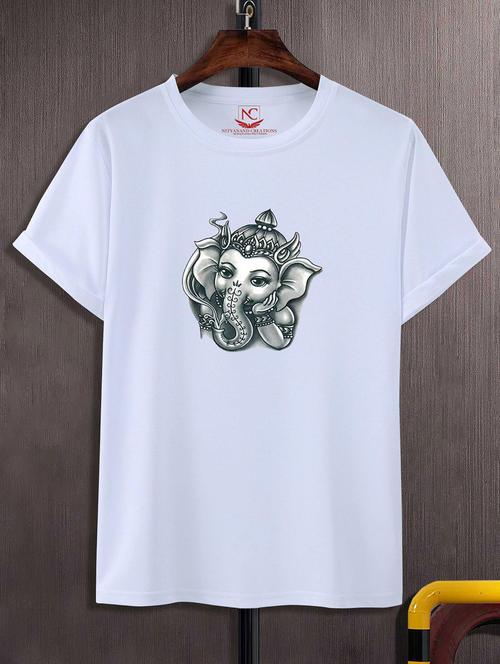 unisex white graphic printed t-shirt - 20856657 -  Standard Image - 0
