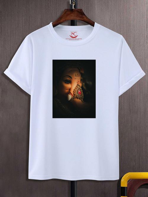 unisex white graphic printed t-shirt - 20856666 -  Standard Image - 0