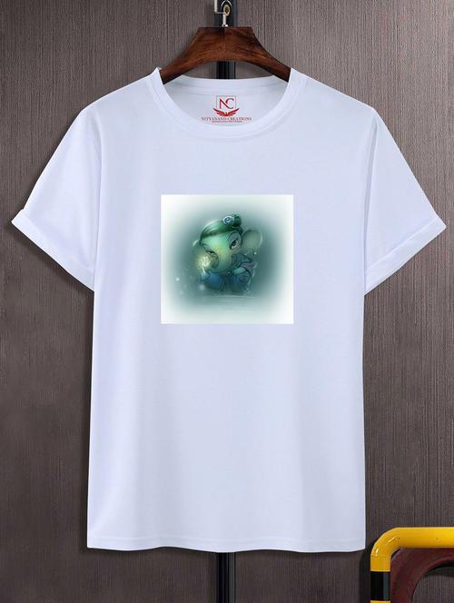 unisex white graphic printed t-shirt - 20856668 - Standard Image - 0