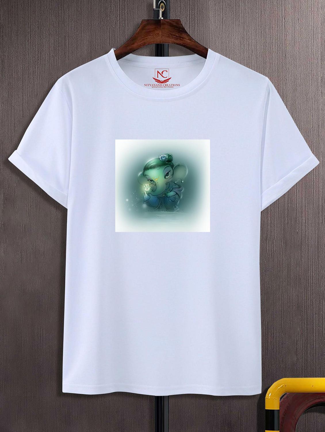 unisex white graphic printed t-shirt - 20856668 - Zoom Image - 0