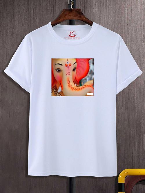 unisex white graphic printed t-shirt - 20856671 - Standard Image - 0