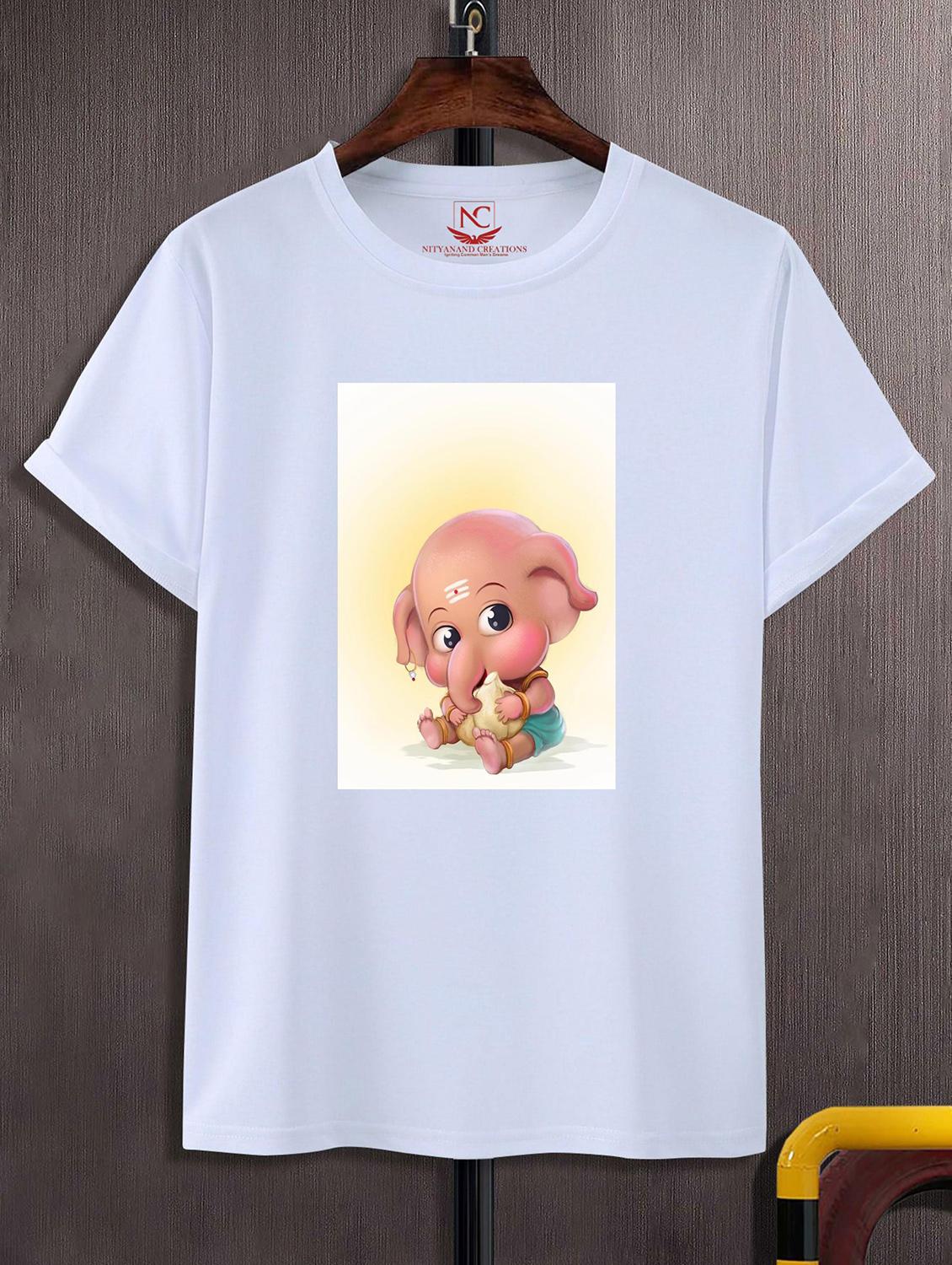 unisex white polyester graphic print t-shirt - 20856679 -  Zoom Image - 0