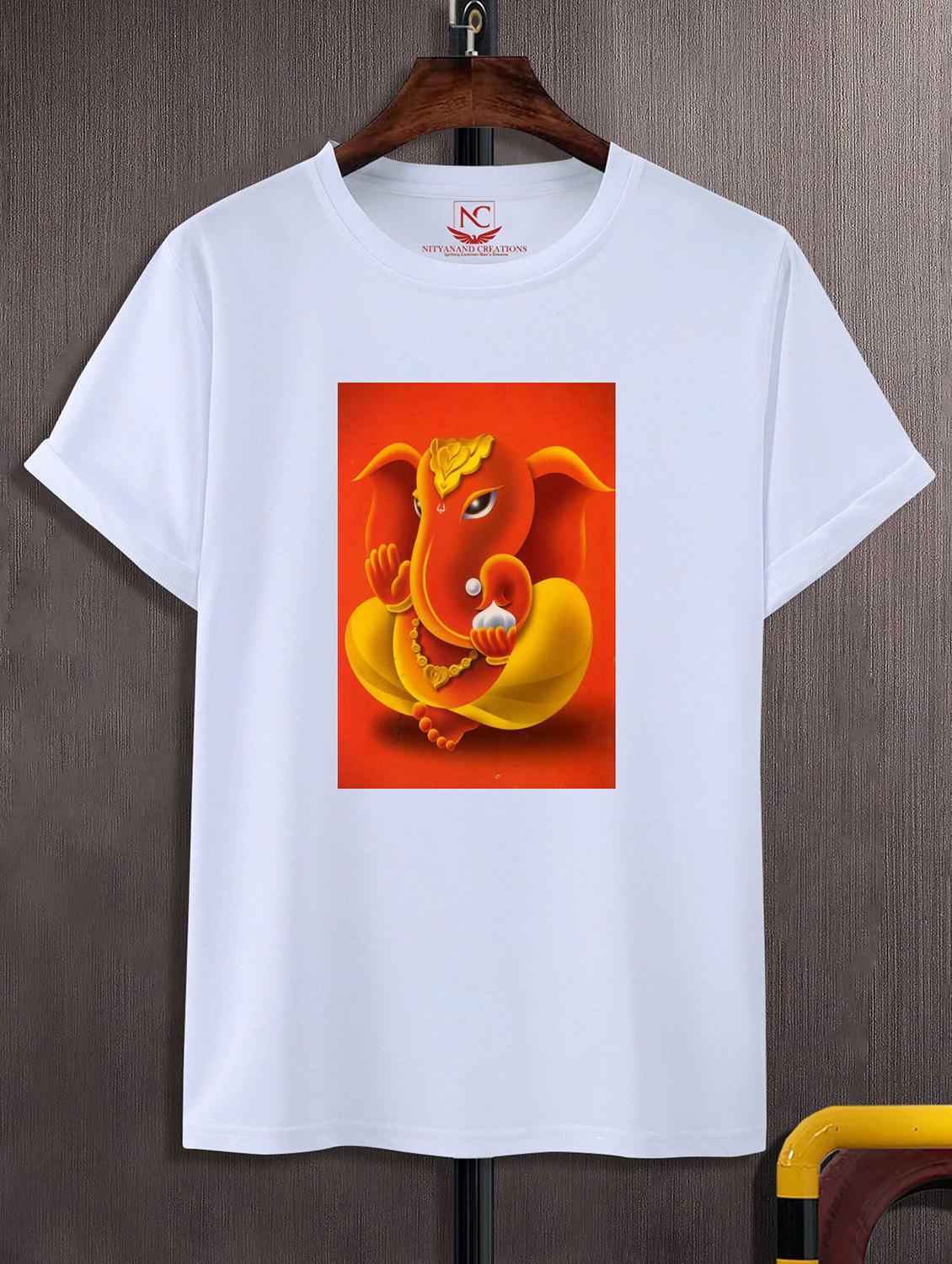 unisex white polyester graphic print t-shirt - 20856683 -  Zoom Image - 0