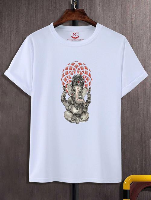 unisex white graphic printed t-shirt - 20856685 -  Standard Image - 0