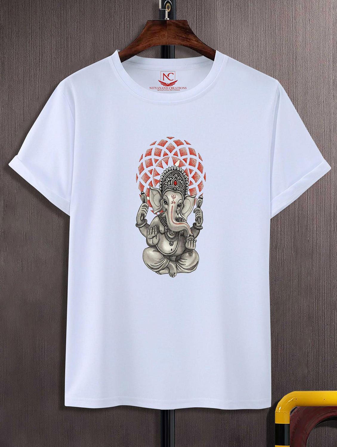 unisex white graphic printed t-shirt - 20856685 -  Zoom Image - 0