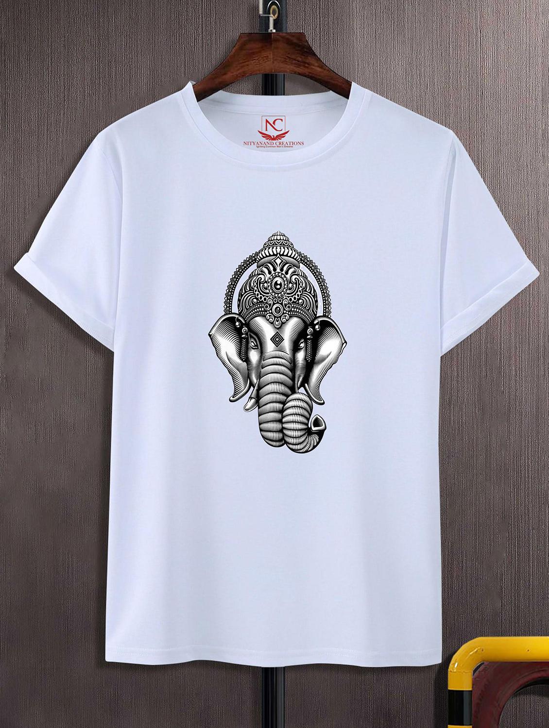 unisex white polyester graphic print t-shirt - 20856688 -  Zoom Image - 0