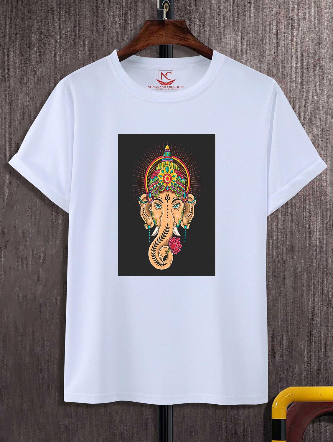 unisex white polyester graphic print t-shirt - 20856690 -  Zoom Image - 0