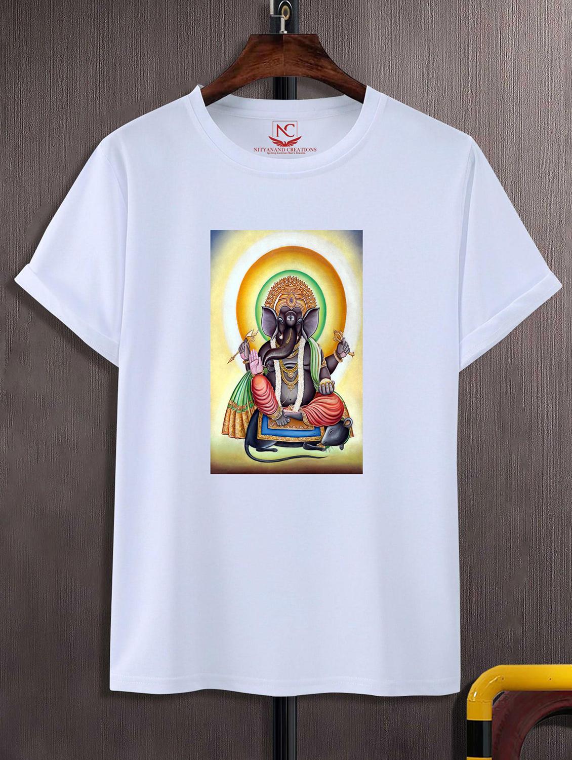 unisex white graphic printed t-shirt - 20856709 - Zoom Image - 0