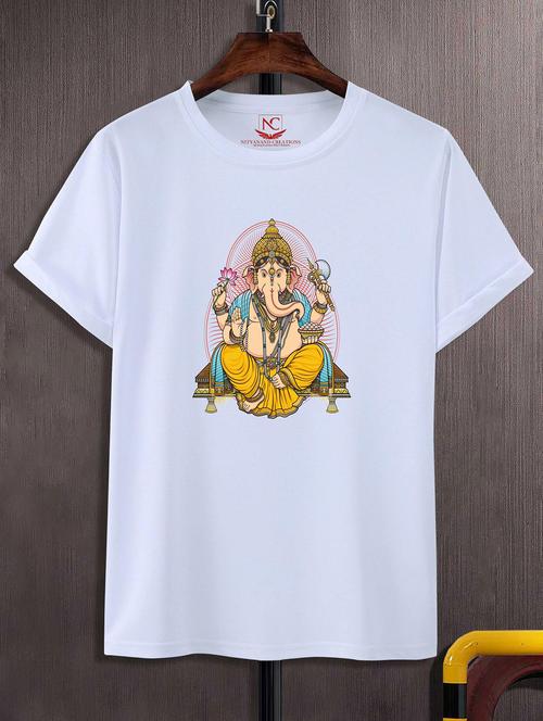 unisex white graphic printed t-shirt - 20856710 -  Standard Image - 0