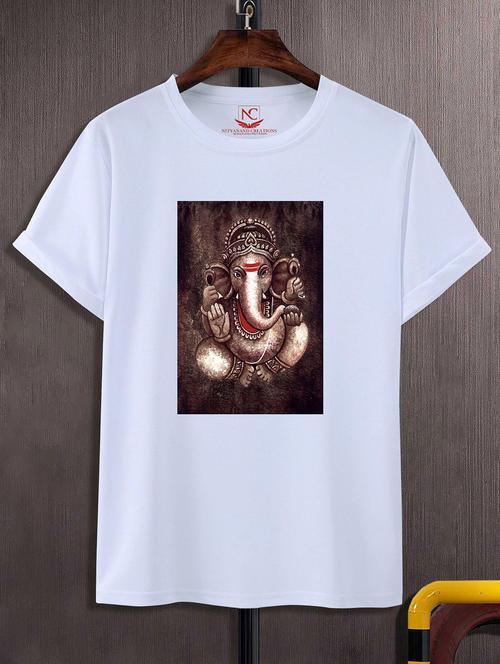 unisex white graphic printed t-shirt - 20856720 -  Standard Image - 0