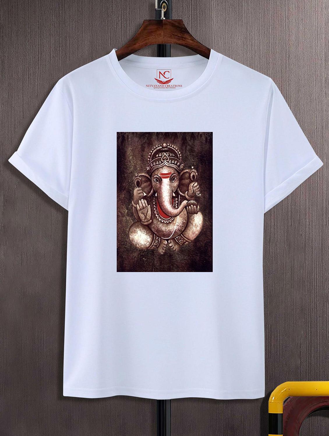unisex white graphic printed t-shirt - 20856720 -  Zoom Image - 0
