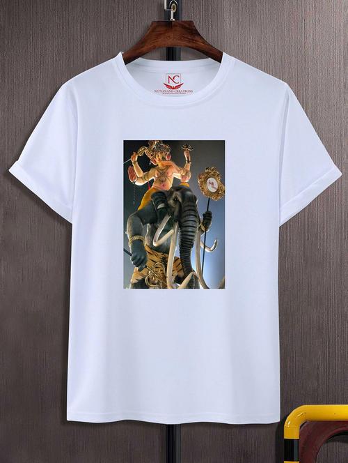 unisex white graphic printed t-shirt - 20856731 -  Standard Image - 0