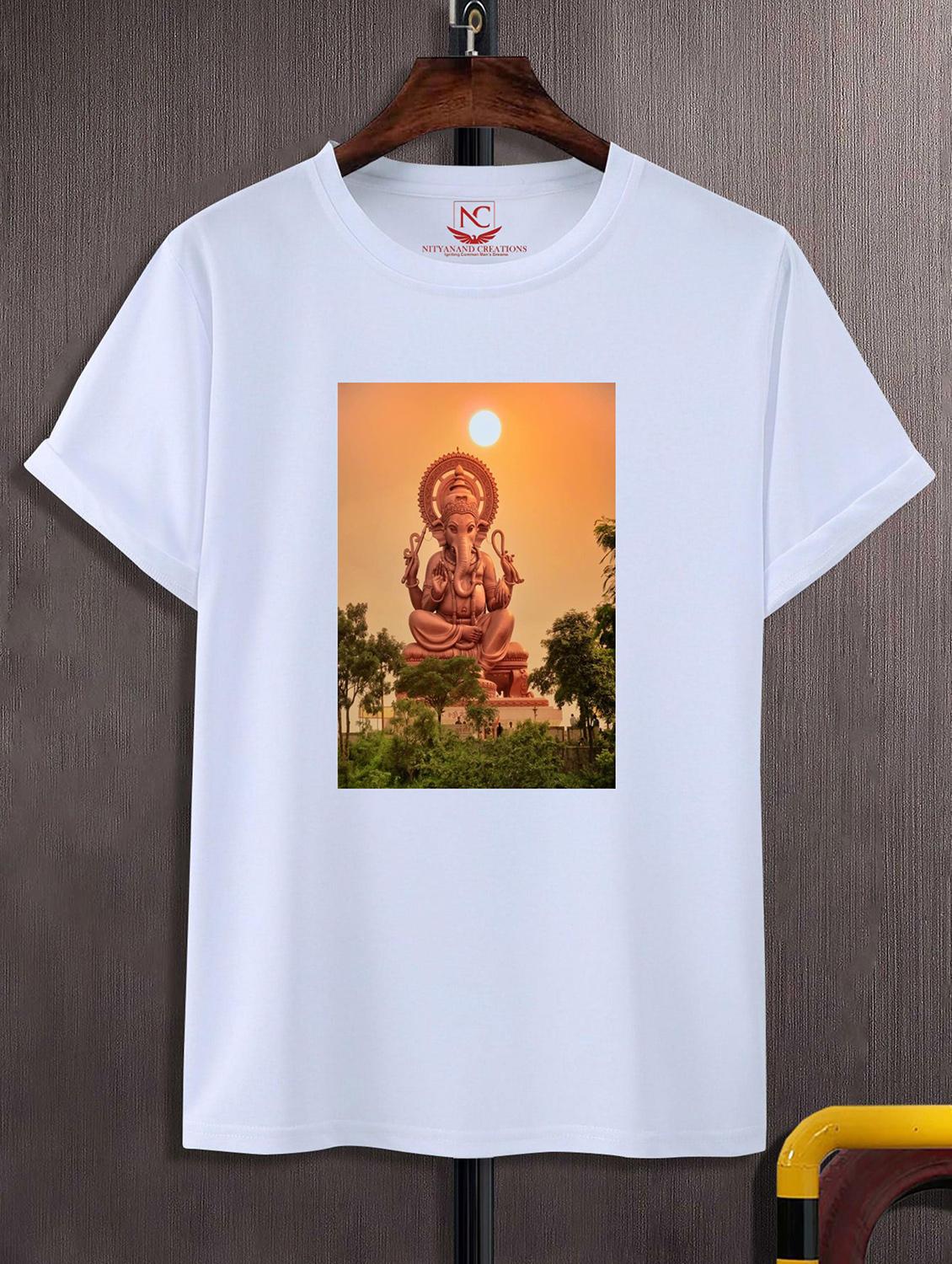 unisex white polyester graphic print t-shirt - 20856733 -  Zoom Image - 0