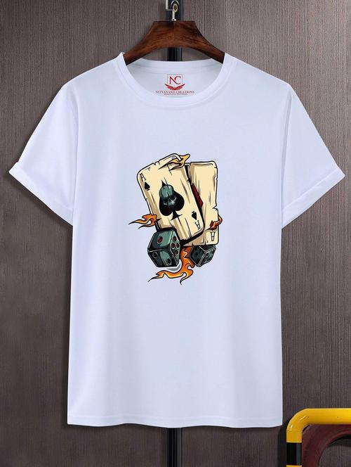 unisex white graphic printed t-shirt - 20856742 -  Standard Image - 0