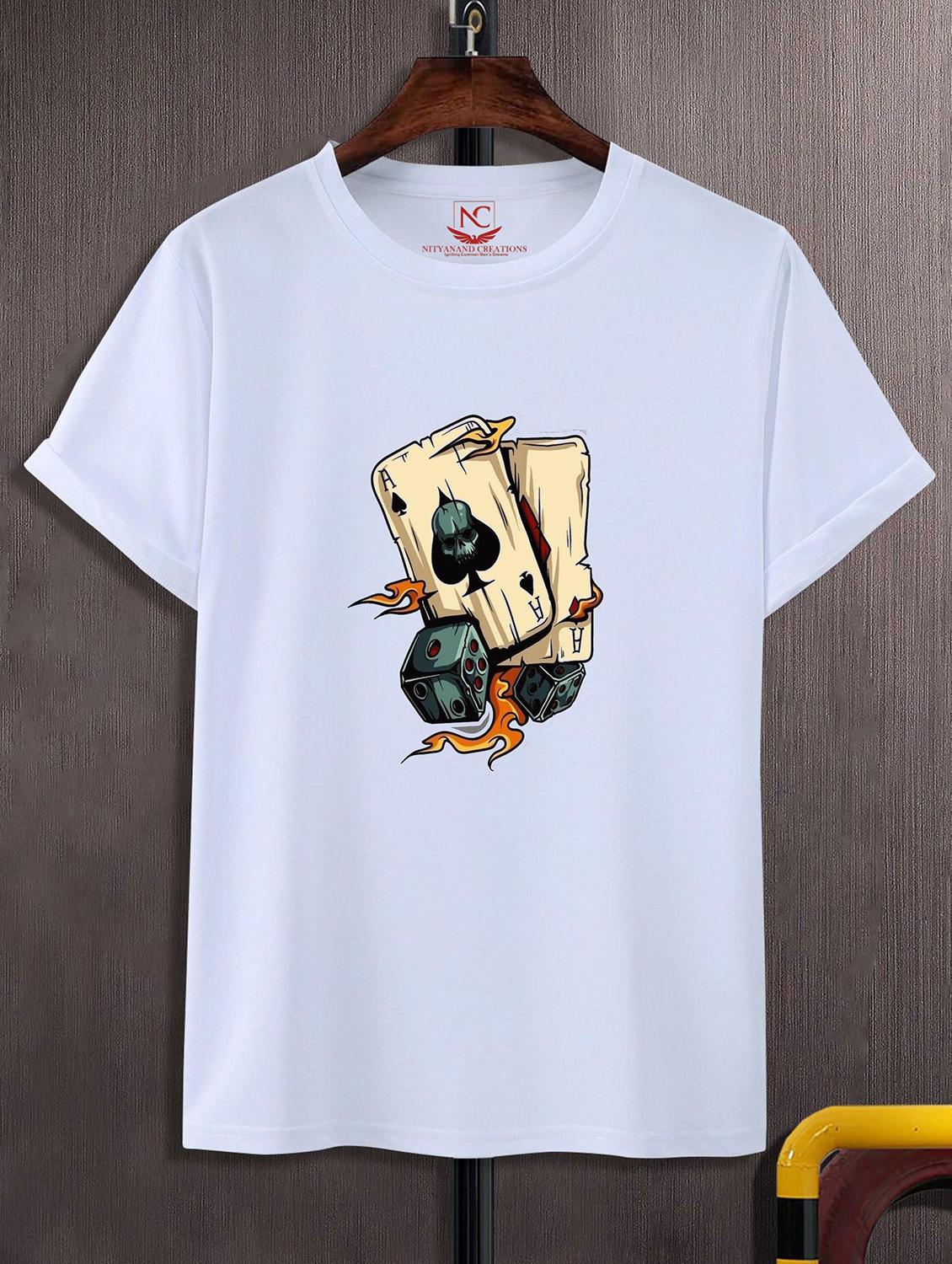 unisex white graphic printed t-shirt - 20856742 -  Zoom Image - 0