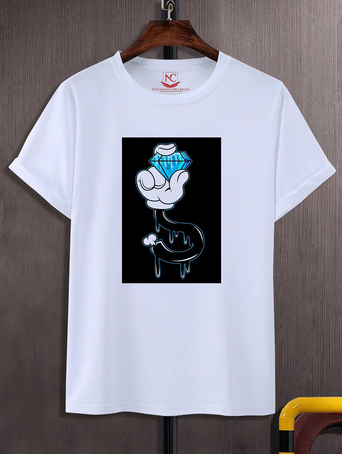 unisex white graphic printed t-shirt - 20856744 - Zoom Image - 0