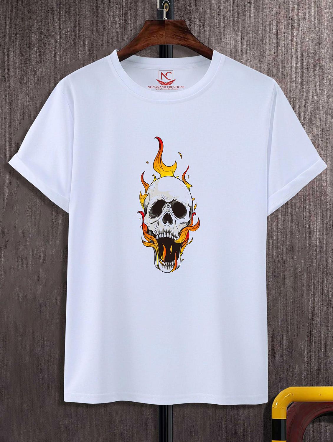 unisex white graphic printed t-shirt - 20856745 - Zoom Image - 0