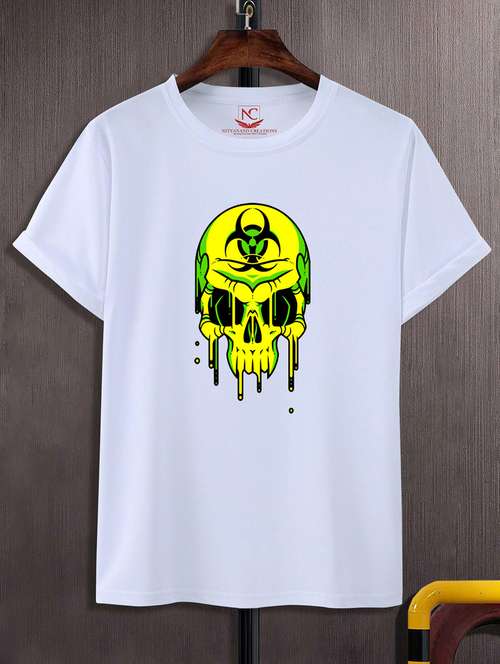 unisex white graphic printed t-shirt - 20856746 -  Standard Image - 0