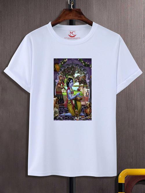 unisex white polyester graphic print t-shirt - 20856748 -  Standard Image - 0