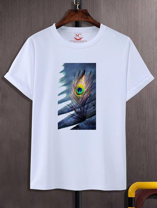 unisex white graphic printed t-shirt - 20856754 - Standard Image - 0