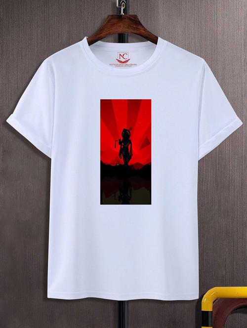 unisex white graphic printed t-shirt - 20856756 -  Standard Image - 0