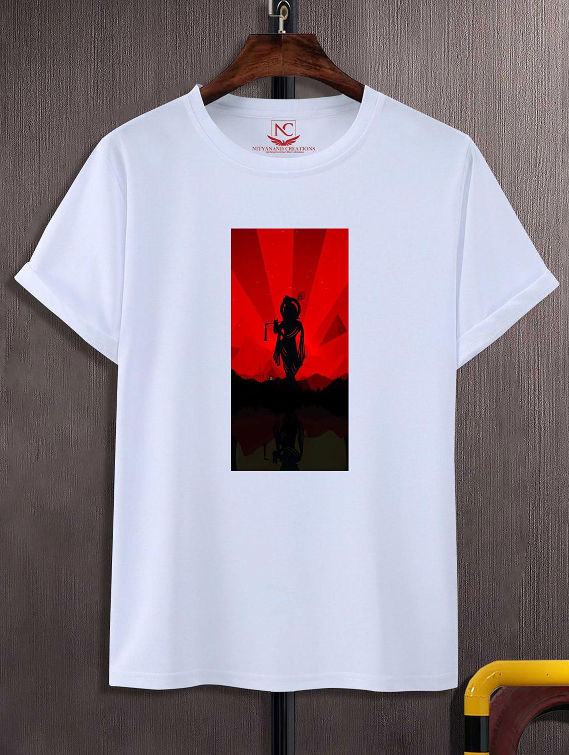 unisex white graphic printed t-shirt - 20856756 -  Zoom Image - 0