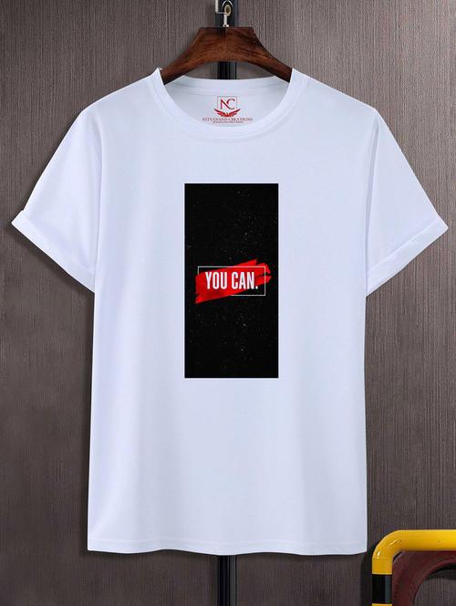 unisex white polyester graphic print t-shirt - 20856764 -  Standard Image - 0
