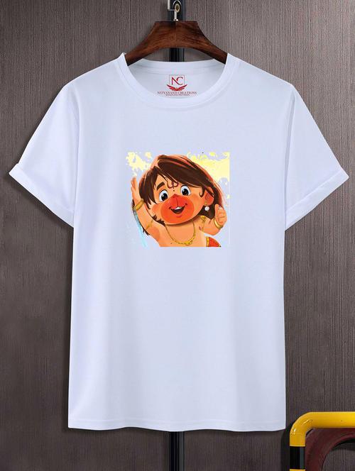 unisex white graphic printed t-shirt - 20856765 -  Standard Image - 0