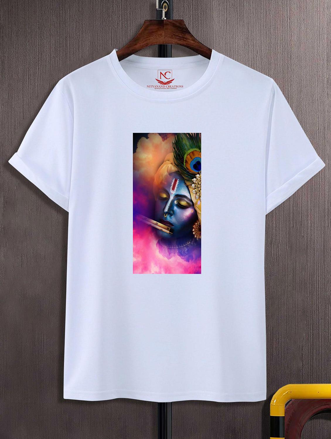 unisex white polyester graphic print t-shirt - 20856768 -  Zoom Image - 0