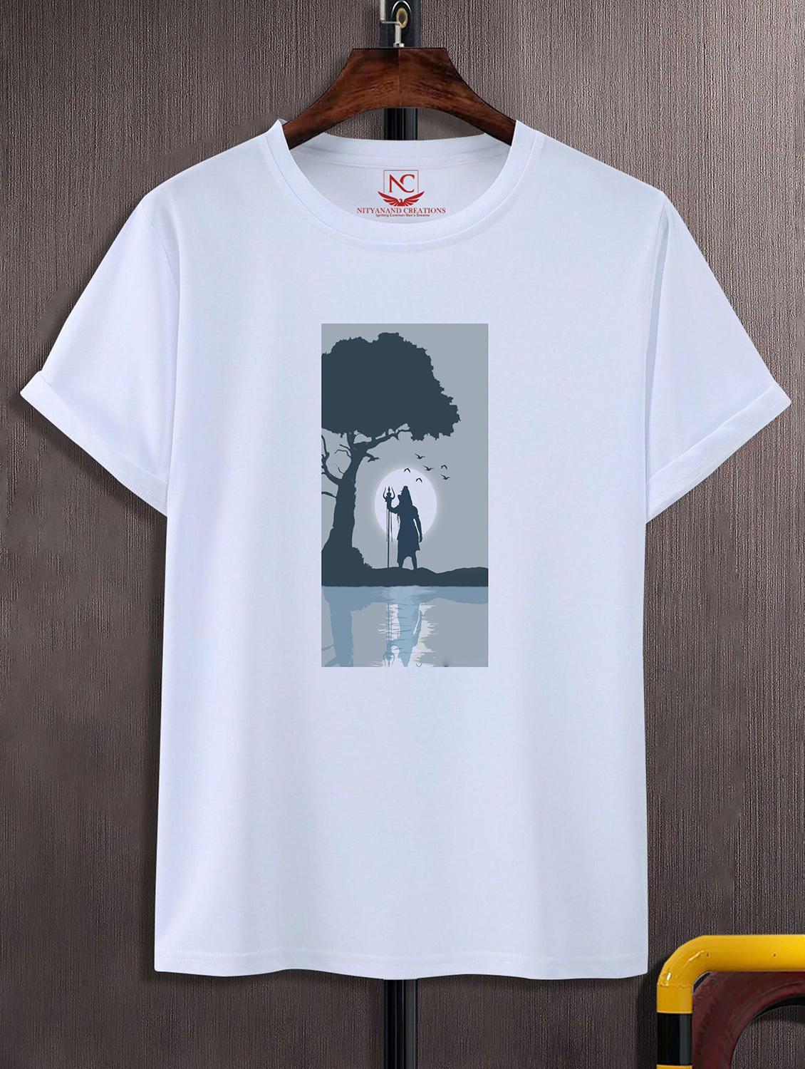 unisex white graphic printed t-shirt - 20856769 -  Zoom Image - 0