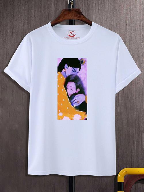 unisex white graphic printed t-shirt - 20856773 -  Standard Image - 0