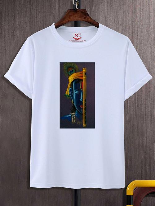 unisex white graphic printed t-shirt - 20856776 -  Standard Image - 0