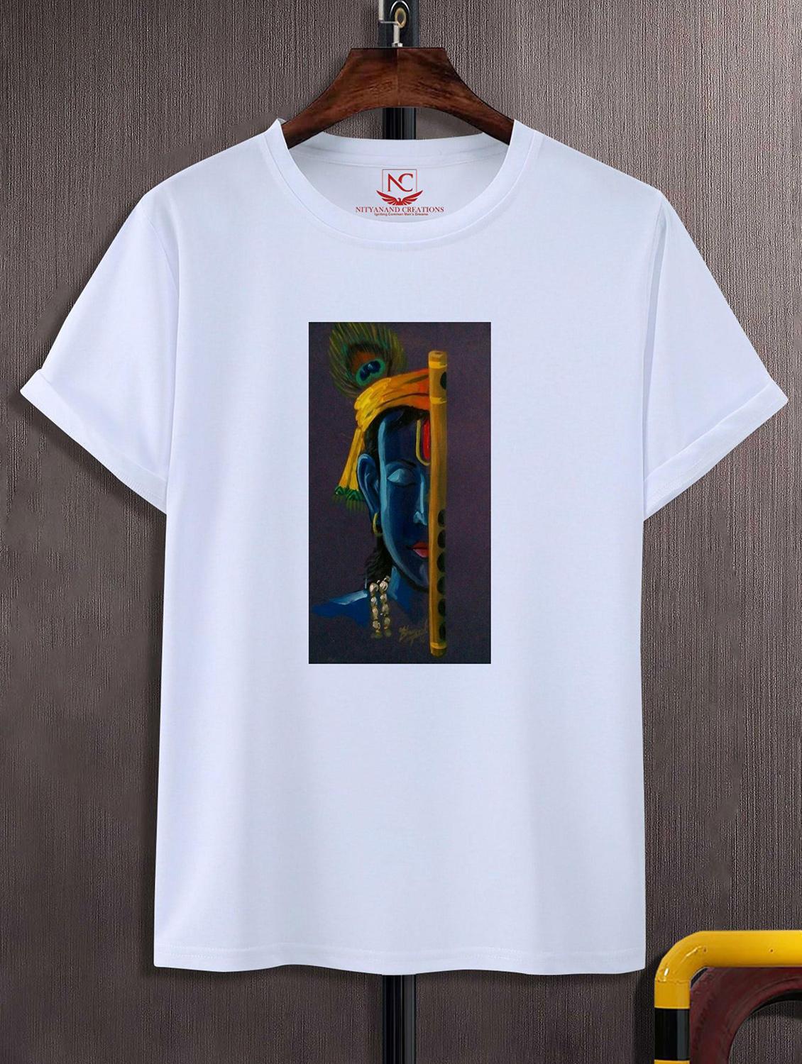 unisex white graphic printed t-shirt - 20856776 -  Zoom Image - 0