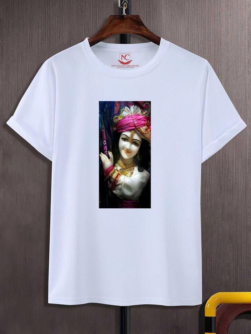 unisex white graphic printed t-shirt - 20856778 -  Standard Image - 0